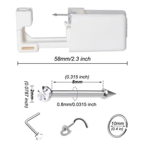 Kit pistolet de piercing oreille nez jetable stérile outil clou et bijoux de corps