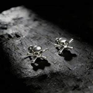 Stainless steel skull microdermal piercing stud jewelry, gothic style body piercing item.