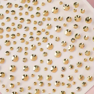 Pegatinas de cara de cristal 3D brillantes mini diamante gema para maquillaje de ojos.