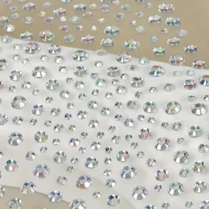 Brillantes pegatinas de cristal para la cara 3D, mini diamantes y gemas para maquillaje de ojos.