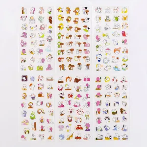Cute cartoon sticker sheets for journaling, DIY scrapbooking, and daily planner decoration.