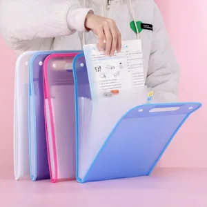 Cartella Portadocumenti Espandibile A4 Organizzatore di Documenti Portatile Borsa per Archiviazione a Fisarmonica Con Maniglia Forniture per Ufficio e Scuola