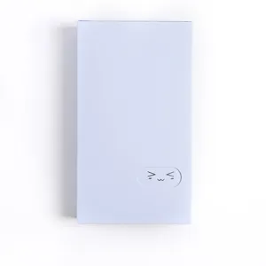 Detail shot of the cute purple card holder album, showing clean finish and cute face.