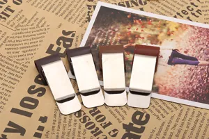 Leather notebook pen holder metal clips vintage journal pen loop stationery accessories