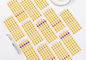 Emoji sticker sheet set cute mini facial expressions decorative waterproof mini stickers