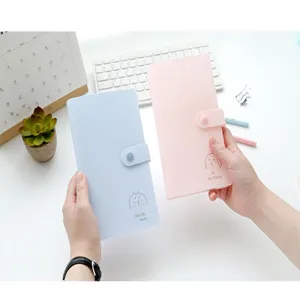 Cute snap closure card holder photo album for polaroid and business cards storage.