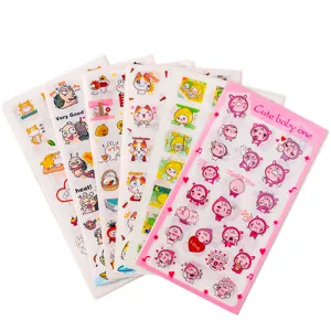 Cute cartoon sticker sheets set, creative DIY scrapbook diary decorative planner stickers.