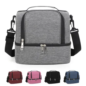Large Capacity Insulated Lunch Bag Waterproof Oxford Cloth Bento Box Cooler Portable Thermal Food Storage Bag