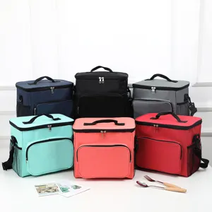 Insulated lunch bag portable cooler bag picnic thermal food storage organizer multi-color