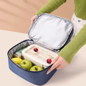 Isolierte Oxford Stoff Lunchtasche tragbare Folie thermische Lebensmittellagerung Büro