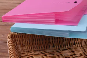 A4 expanding file folder with multiple pockets, durable PP document organizer for office school.