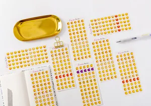Mini emoji sticker sheets cute miniature expression sticker set for journal DIY crafts 660pcs