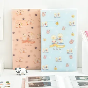Cute cartoon card album with large capacity, ideal for storing photocards, business cards.