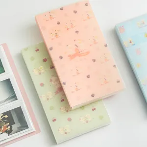 Cute cartoon photocard holder album, large capacity storage book for cards and tickets.