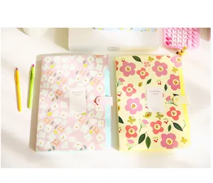 Floral 6-Pocket Accordion File Folder Document Organizer PP Paper Storage Bag for Office School
