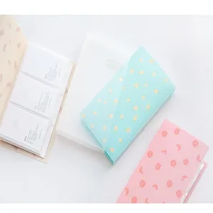 Cute cartoon business card book, large capacity card holder and ticket collection storage album.