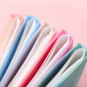 Solid color card book, large capacity business card holder and ticket collection album main image.