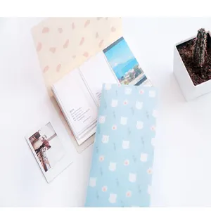 Cute cartoon business card holder album with cat pattern, large capacity for cards and tickets.