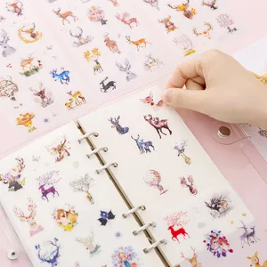 Watercolor Elk PVC Stickers Cute Cartoon Animal Decals For Journaling Scrapbooking Diary DIY Waterproof Stationery