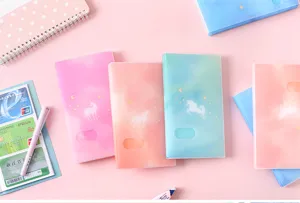 Cute cartoon card holder book for business cards, photo cards and tickets, multi-color.
