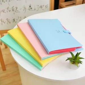 Pastel A4 accordion folder expanding file organizer multi-layer document storage bag office