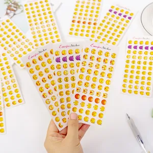 Cute mini emoji expression stickers set for mobile phone and diary decoration, 660 pcs.