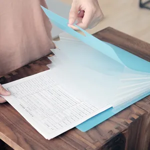 A4 expanding file folder accordion document organizer with handle portable plastic filing bag