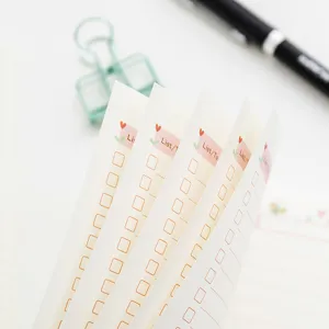 A6 loose leaf planner refill todo list insert cute stationery daily schedule diary paper