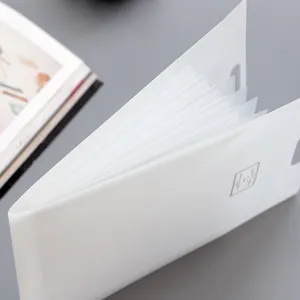A4 expanding file folder accordion document organizer translucent plastic storage bag for office