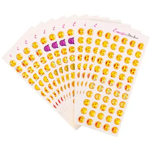 Mini emoji stickers cute cartoon expressions decorative decals for mobile phone and journal use