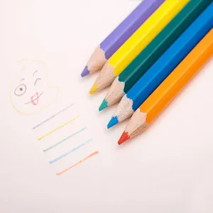 Wooden colored pencils set for drawing and sketching, multi-color art supplies for kids.