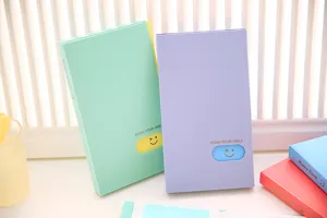 Pastel PP name card holder book, multi-color large capacity card storage organizer detail.