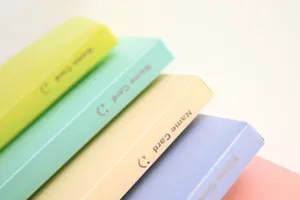 Colorful pastel PP name card holder business card organizer large capacity card case.