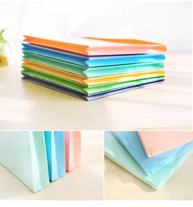Candy color expanding file folder document organizer stationery storage bag pastel multi-layer