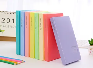 Colorful PP business card holder with 120 slots, portable name card book and card organizer.