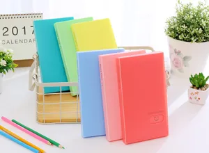 Colorful PP name card holder business card organizer large capacity card book desk organizer
