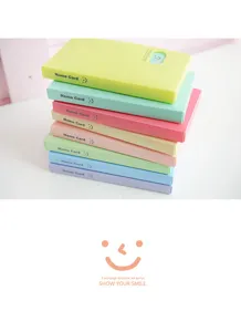 Colorful PP name card holder business card book large capacity card organizer case for office