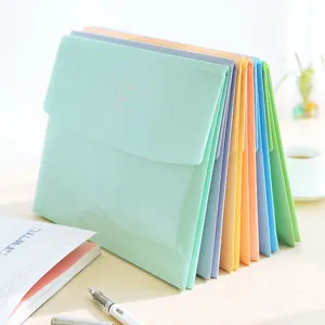 Pastel accordion file organizer with multi layers candy color document bag for office and school.