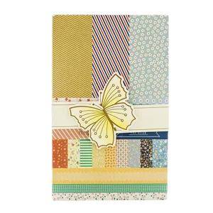 Decorative scrapbooking paper set with lovely butterfly design and assorted vintage floral patterns.