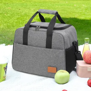 Large Capacity Oxford Cloth Thermal Lunch Bag Portable Waterproof Cooler Bag With Shoulder Strap For Outdoor Picnic Travel