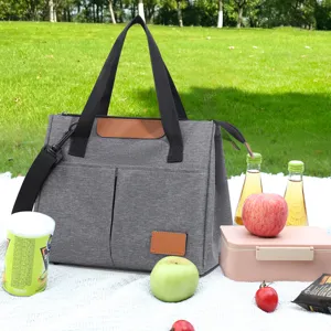 Insulated Lunch Bag Portable Thermal Cooler Bag Waterproof Oxford Crossbody Bento Bag For Picnic Outdoor