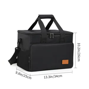 Large Capacity Insulated Cooler Bag Waterproof Oxford Cloth Picnic Thermal Bag Portable Outdoor Travel Lunch Bag