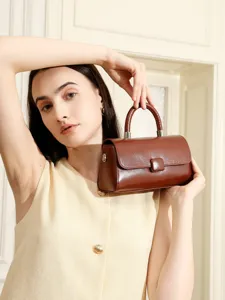 Genuine Leather Handbag For Women New Light Luxury Single Shoulder Crossbody Bag Lightweight Versatile Small Square Bag