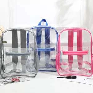 Transparante PVC rugzak waterdichte doorzichtige schooltas voor studenten reizen en dagelijks