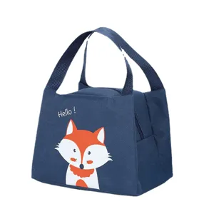 Borsa termica pranzo, simpatico stampa volpe borsa porta pranzo per ufficio scuola picnic.