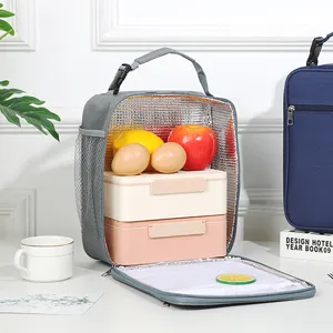 Unisex large capacity insulated lunch bag reusable bento box thermal food tote for work
