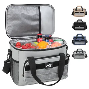 Isolierte Lunchtasche Große Kapazität Kühltasche Wasserdichte Picknick Tasche mit Schultergurt