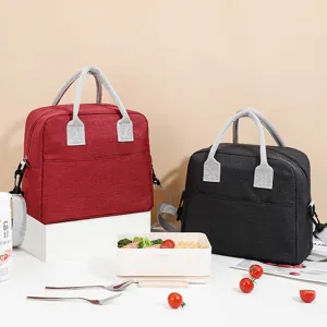 Cationic large insulated lunch bag portable bento storage container material detail view