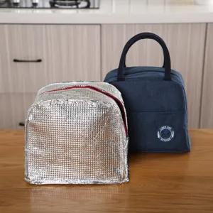 Insulated Lunch Bag Waterproof Oxford Cloth Portable Thermal Bento Box Tote Bag Cool Bag For Office Picnic