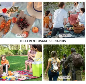 Portable square picnic cooler bag for outdoor camping and food storage for daily use.